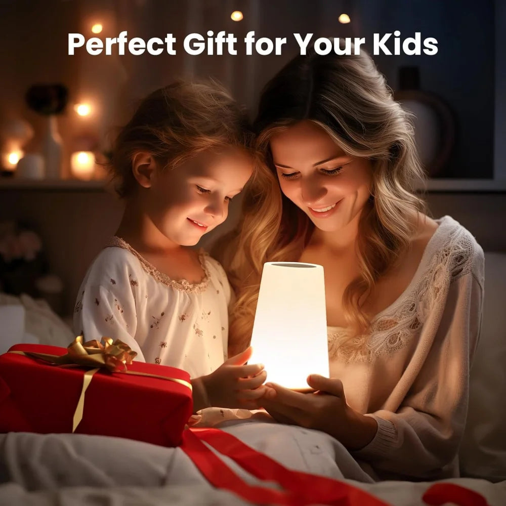 Colorful USB Rechargeable Dimmable Touch Lamp - Perfect Portable Night Light for Kids and Adults with 13 RGB Colors