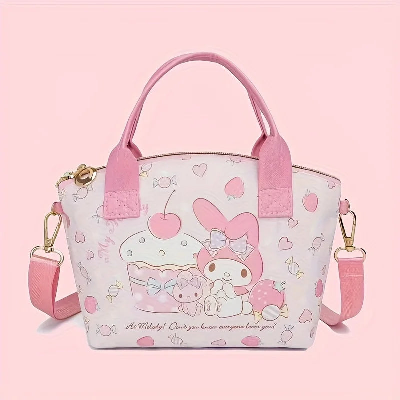 Chic and Spacious Sanrio Handbag - Adorable Hello Kitty Crossbody for Effortless Shopping