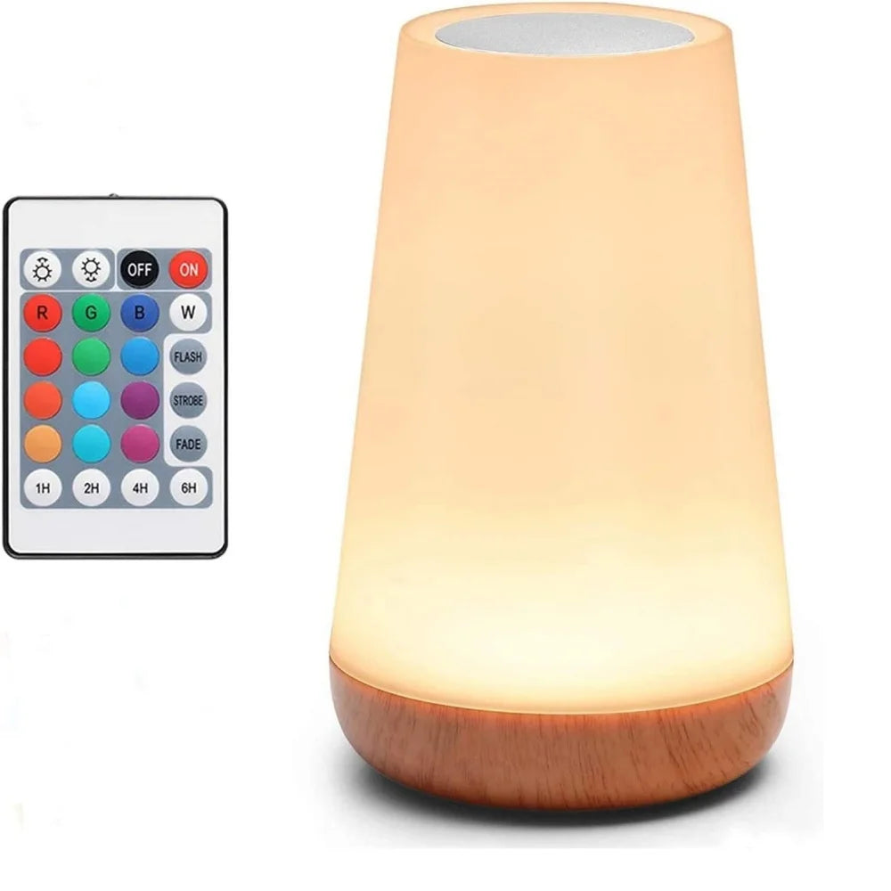 Colorful USB Rechargeable Dimmable Touch Lamp - Perfect Portable Night Light for Kids and Adults with 13 RGB Colors