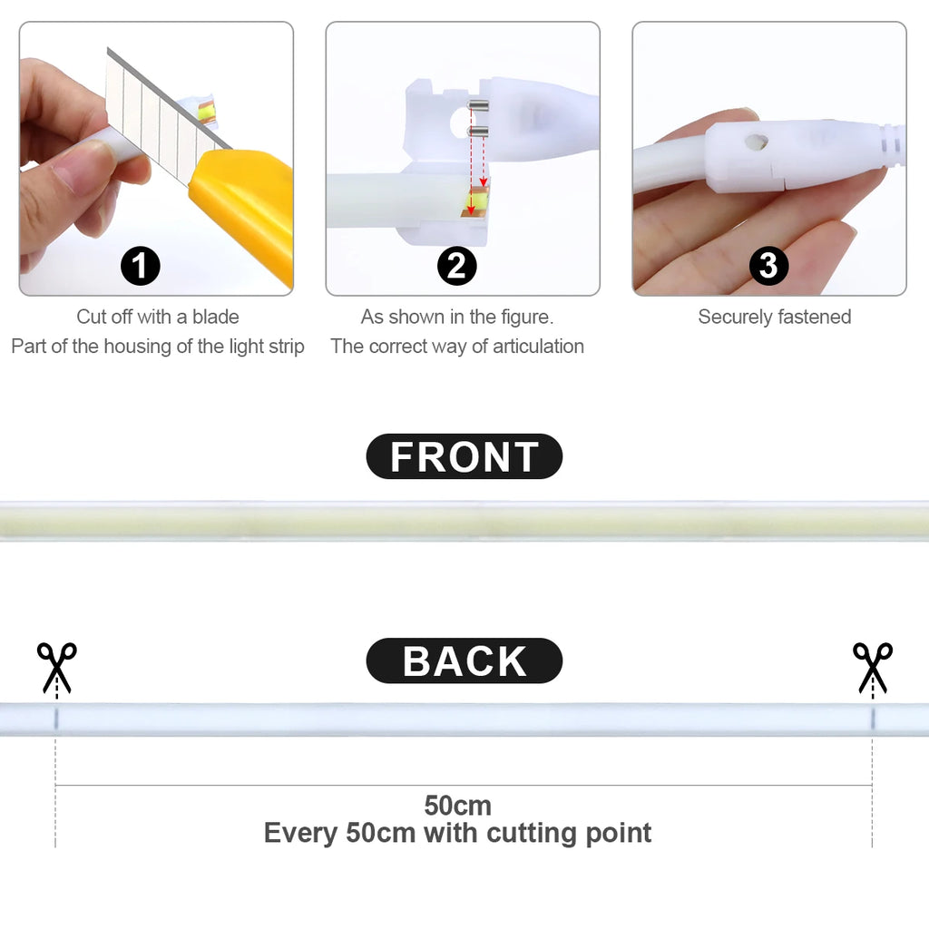 Illuminate Your Space with Our Waterproof COB LED Under Cabinet Light - Perfect for Kitchens and More!