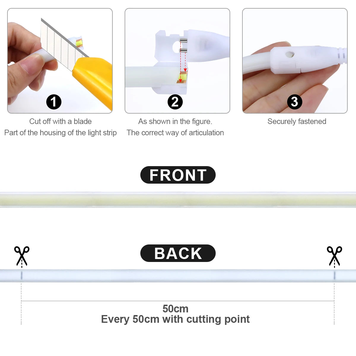 Illuminate Your Space with Our Waterproof COB LED Under Cabinet Light - Perfect for Kitchens and More!